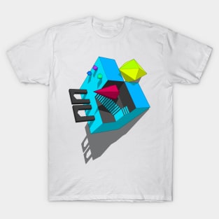 Geometrical Choice Cyan Cube T-Shirt